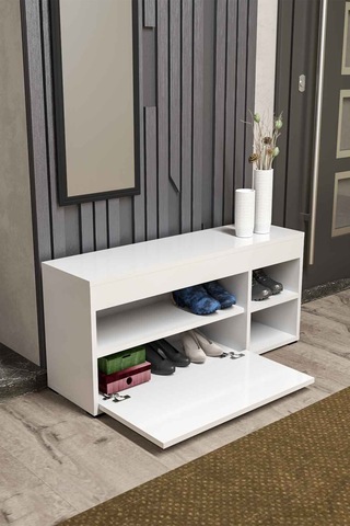 Ayakkabılık Dolabı Beyaz 90 Cm Çok Renkli