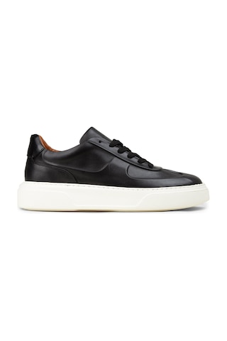 Deery Erkek Siyah Hakiki Deri Sneaker Ayakkabı - 04601msyhe01