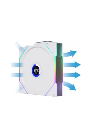 Lian Li Unı Fan Tl Wıreless Lcd 3x120mm Beyaz Kasa Fanı