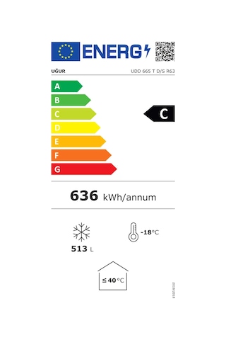 Uğur UDD 665 T D/S R63 Beyaz Yatay Derin Dondurucu