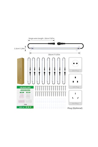 Led Bitki Büyüyen Işık Şeritleri 12" Tam Spektrumlu Güneş Işığı