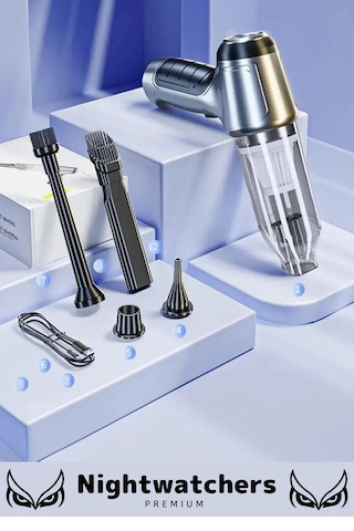 Yeni Seri Şarjlı Kablosuz 2 Fonksiyonlu Uyumlu Vakumlu El Süpürgesi Üfleme Özellikli Araç Süpürgesi