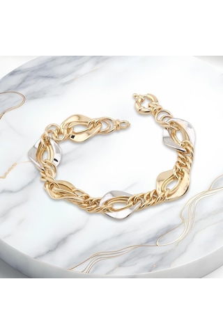 Th5156 Altın Model 925 Ayar Gümüş Hallow Bileklik