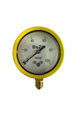 Beze Basınç Manometresi 0-100mbar 63mm 1/4bsp Krom
