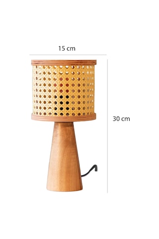 Istanbul Serisi Mini Beyoğlu Hazeranlı Ahşap Abajur Ahşap