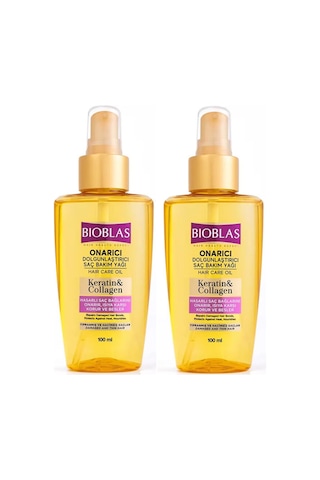 Bioblas Keratin Kolajen Onarıcı Dolgunlaştırıcı Saç Bakım Yağı 100 Ml 2 Adet
