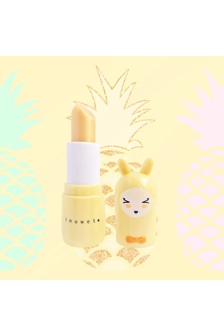 Inuwet Bunny Lip Balm Glitter Gold Pineapple