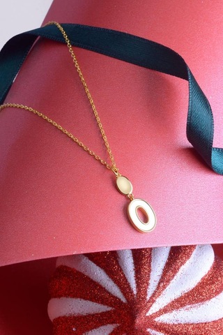 Innuendo Jewelry 925 Ayar Gümüş O Kolye Altın