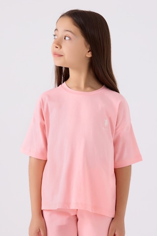 U.S. Polo Assn. Kız Çocuk Pembe Bermuda Takım 5274-43861 Pembe
