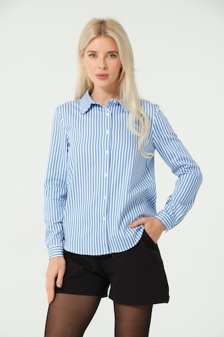 S'amore Clothing Çizgili Gömlek Mavi Multi Mavi