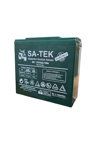 Satek 12V 24 Ah Elektrikli Motosiklet Bisiklet Aküsü Jel Akü 2025 Üretim