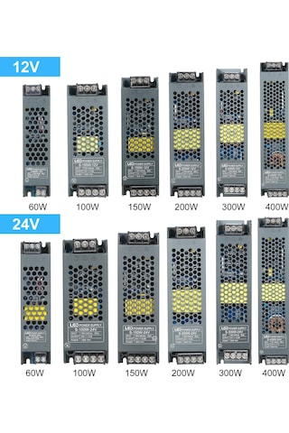 Lemestar Led Şeritler İçin 24v 150w Alüminyum Transformör - Ac190-240v'dan Dc'ye Dönüştürücü, Isınma Dağıtımı Ve Güvenlik Korumalarıyla