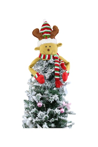 X Noel Ağacı Tepesi Yıldız Geyik Büyük Dekorasyon Noel Aksesuarları Keçe Noel Ağacı Şapka Kolye Dekorasyonu