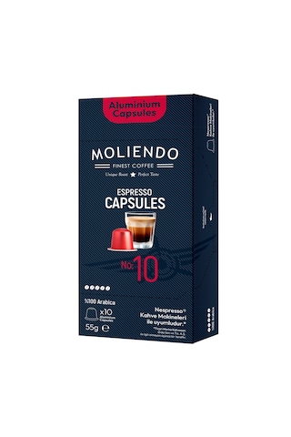 Moliendo Kapsül No:10 Nespresso Uyumlu Alüminyum Kapsül 10'lu