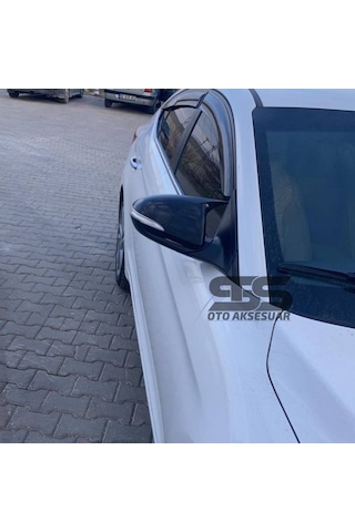 Hyundai Elantra Sinyalli 2016-2018 Uyumlu Batman Yarasa Ayna Kapağı Piano Black Abs Plastik