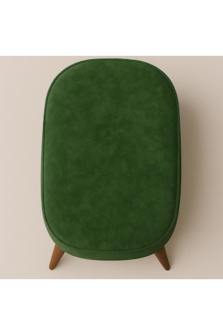 A5 Home Oval Puf Haki Yeşil
