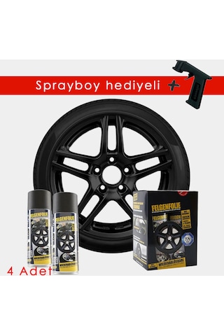 Jant Folyo 4Lü Set - Parlak Siyah