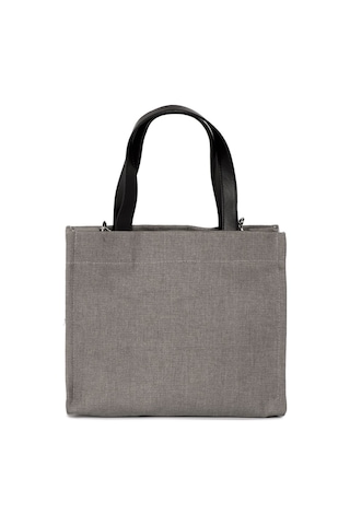 İcone Bag Gri The Icone Bag Paris İşlemeli Tote Kadın Kol Çantası Ve Omuz Çantası Orta Boy Gri