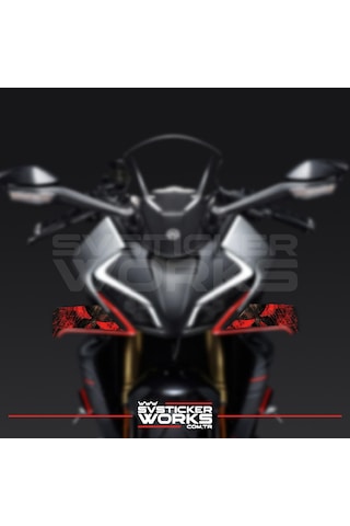 Cfmoto 450sr Kanat Kaplama Kanat Sticker Punisher Desen Yüksek Kalite Folyo Baskı Kırmızı