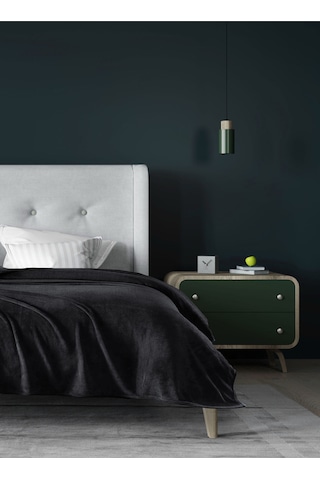 Deluxe Wellsoft Tv Battaniyesi Siyah Tek Kişilik Battaniye 150x200 Cm