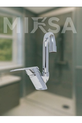 Köşe Borulu Banyo Lavabo Bataryası, Musluğu, Çeşmesi Çift Su Girişli Krom