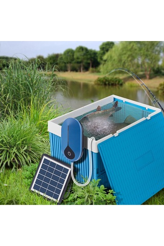Lemestar Güneş Enerjili Akvaryum Oksijen Pompası - 3600mah Pil İle Uzun Süreli Çalışma