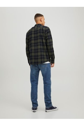Jack & Jones Jack&-jones 12259895 Jjewılly Chech Shırt Gömlek Haki Siyah Haki - Siyah