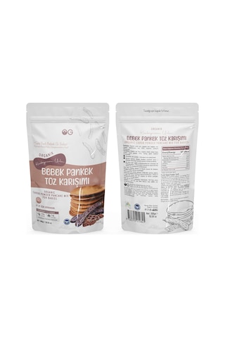 Og Organik Keçiboynuzu Unlu Bebek Pankek Toz Karışımı 300 Gr +8 Ay