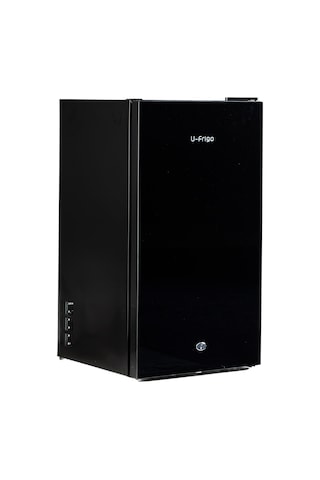 U-frigo 90 Lt 12-24v Marin/karavan Kompresörlü Buzdolabı Temperli Cam Kapak Limited Edition Siyah