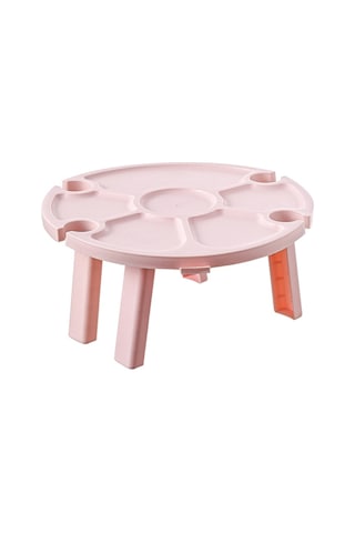 Açık Piknik Taşınabilir Katlanır Şarap Masası Pink , Size:picnic Table Pink Pembe