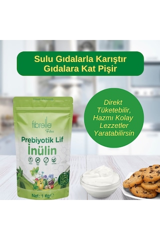 Fibrelle İnülin Prebiyotik Lif Hindibağ 1 KG + İnülin Prebiyotik Lif 30 Şase