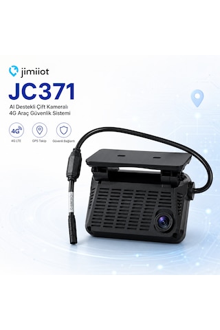 Jimiiot Jimi Iot Jc371 Çift Kameralı 4g Araç Kamerası Ve Gps Takip Sistemi Aı, Canlı İzleme, 3. Kamera Desteği