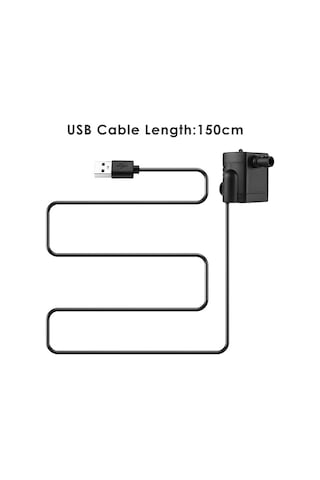 Cbtx 1.5m Mikro Usb Dc Sessiz Fırçasız Su Pompası Siyah 001