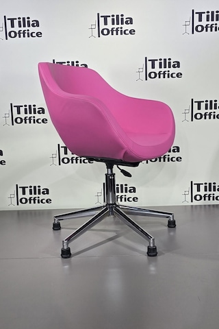 Monaco Çalışma Kesim Koltuğu Konik Sabit Ayak Pembe