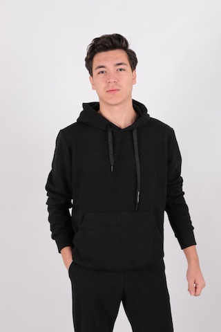 Five Pocket Fp24b2124 Erkek Kapşonlu Kanguru Cepli Sweatshirt Siyah