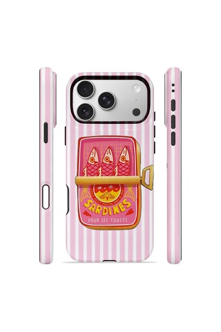 Apple iPhone Uyumlu 17 Pro Vorian Çift Katmanlı Magsafe Kılıf Sardine Club Pink
