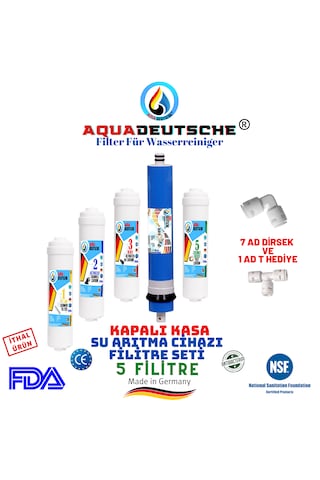 Kapalı Kasa 5 Filtre 10 Aşama Su Arıtma Cihazı Filtre Seti