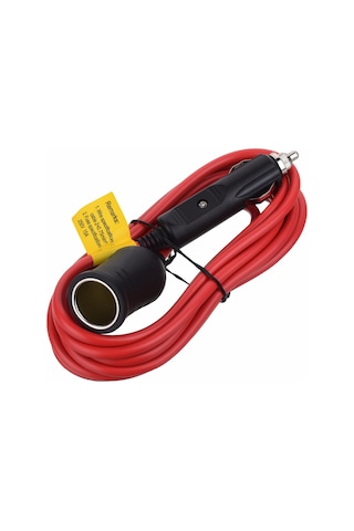 Konesam 12v/24v Araç Güç Uzantı Kablosu, Sigara Çakmak Soketi, 3.6m 16awg, 15a Akım, Ev Aletleri Ve Elektronik Cihazlar İçin