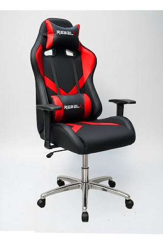 Oyuncu Koltuğu Basic Krom Ayak Kırmızı Renk