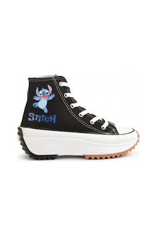 Labubu Baskılı Yüksek Taban Boğazlı Converse Siyah - Mavi