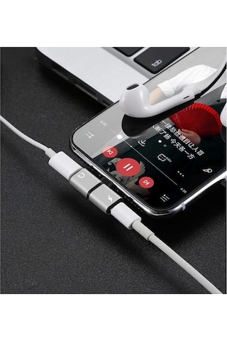Codegen Apple Uyumlu iPhone Lightning 2 Port Çoklayıcı Dönüştürücü Gümüş Adaptör Cdg-cnv43
