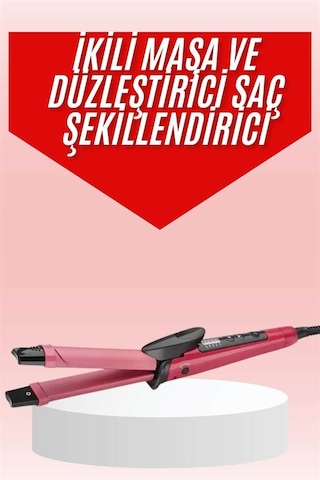 Saç - 511 - Şekillendirici Düzleştirici Ve Maşa Özellikli Şekillendirici - Csmo-tex - Seramik Kaplama