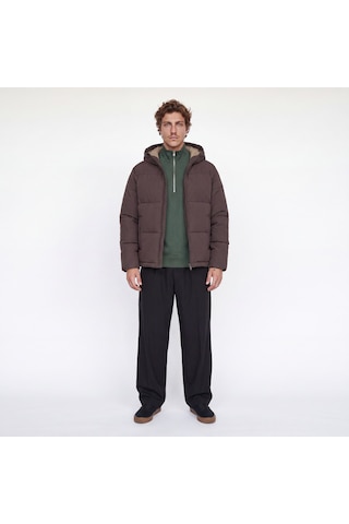 Jack & Jones Erkek Ayarlanabilir Bagcikli Kapüsonlu Puffer Ceket - Galaxy - 12303930 Java