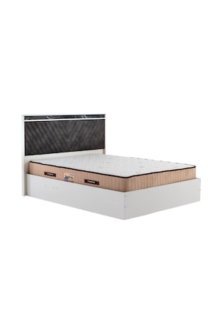 Beyaz Avrupa 150x200 Çift Kişilik Yatak Seti - Yatak / Baza / Başlık