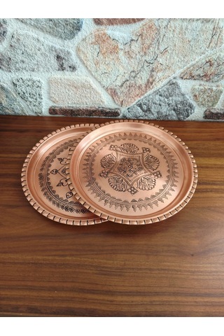 Modabakir Dekoratif Tepsi Bakır, 30 Cm