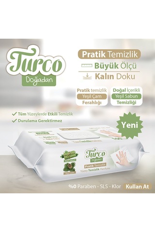 Baby Turco Doğadan Yüzey Temizlik Havlusu 100lü Bbt-485 BBT-485