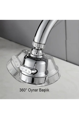 Sn-27115 3 Kademeli Tasarruflu Musluk Başlığı 360 Derece Diğer