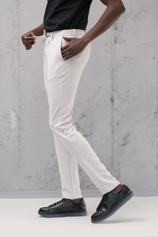 Notra Slimfit Armürlü Full Likralı Esnek Beli Lastikli Yazlık Jogger Pantolon Taş