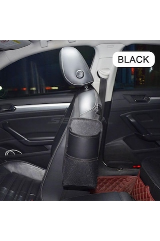 Seametal Araba Koltuğu Yan Saklama Çantası İç Oto Koltukları Yan Organizatör Su Bardağı Tutucu Aksesuarları Siyah