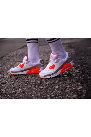 Nike Air Max 90 "hyper Orange" Günlük Spor Ayakkabı Beyaz
